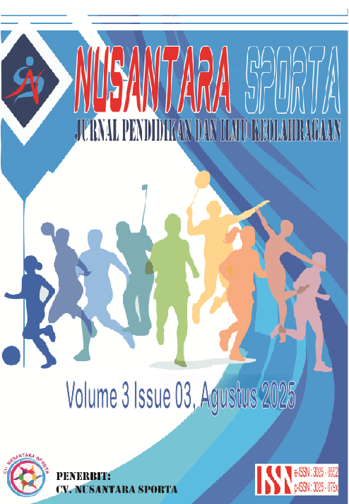 					View Vol. 3 No. 03 (2025): NUSANTARA SPORTA: Jurnal Pendidikan dan Ilmu Keolahragaan
				